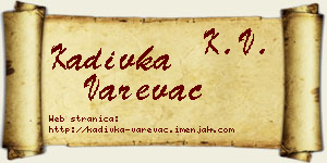 Kadivka Varevac vizit kartica